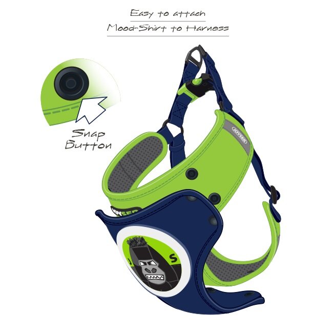 JOYSER 8027J Мягкая шлейка д/собак Walk Mood Harness XL зеленая 