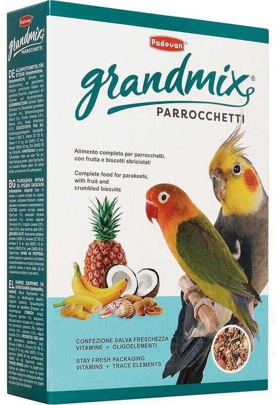 PADOVAN GRANDMIX Parrocchetti корм д/средних попугаев, 400г 