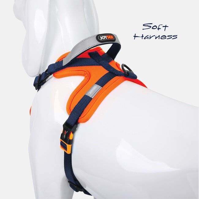 JOYSER 8038J Шлейка д/собак Walk Soft Harness M оранжевая 