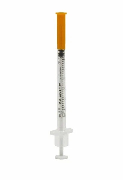Шприц Vogt Medical 0,3мл инсулиновый U-100 3-х компонентный с интегрир иглой 30G, 1шт 