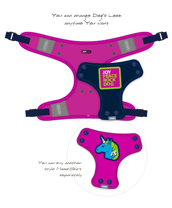 JOYSER 8021J Мягкая шлейка д/собак Walk Mood Harness S розовая 