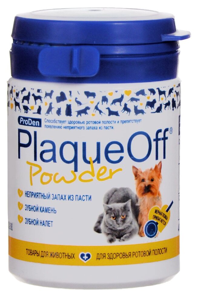 ProDen PlaqueOff средство для профилактики зубного камня у собак и кошек 40г 