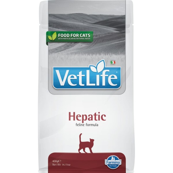 Farmina Vet Life Cat Hepatic корм д/кошек, при заболеваниях печени, 400г 