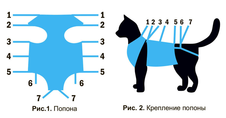 Попона послеоперац. д/кошек большая (4-8кг) Animall 