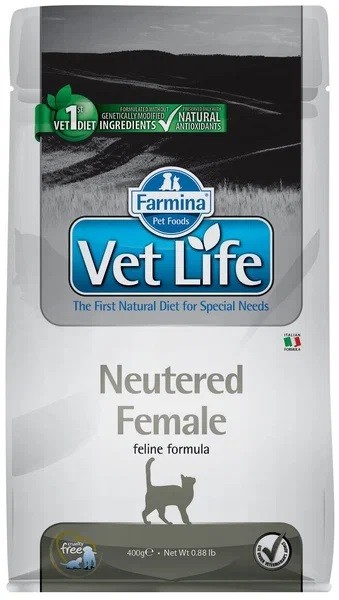 Farmina Vet Life Cat Neutered Female корм д/стерилизованных кошек, 400г 