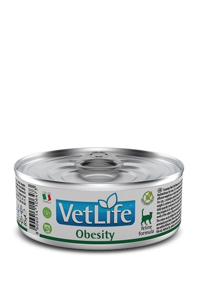 Farmina Vet Life Cat Obesity конс д/кошек, при ожирении, 85г 