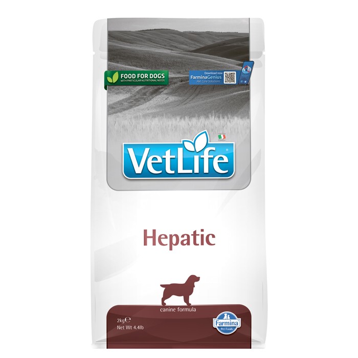 Farmina Vet Life Dog Hepatic, корм д/собак, при забол. печени, 2кг 